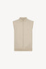 Gilet con Zip in Puro Cashmere Avena