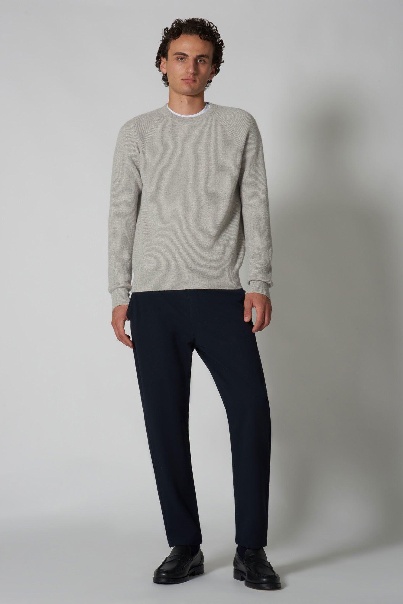 Girocollo a Costa Inglese in Puro Cashmere Dune