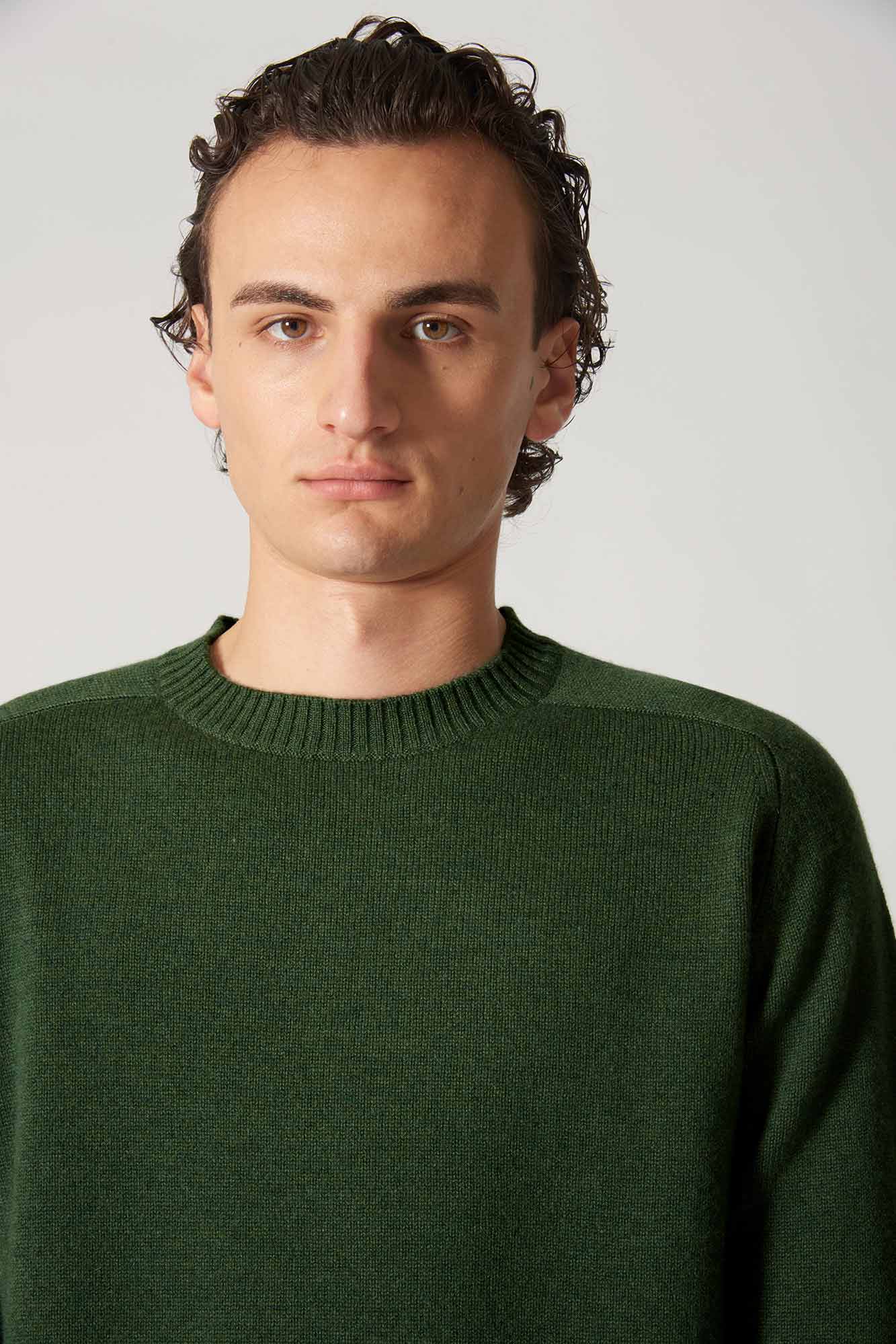 Girocollo 4 Fili in Puro Cashmere Loden