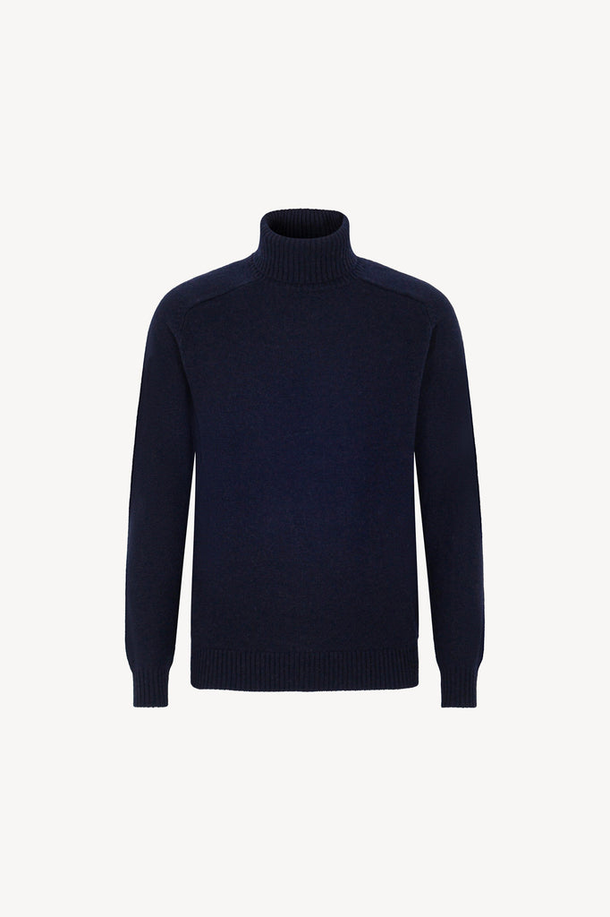 Dolcevita 4 Fili in Puro Cashmere Navy