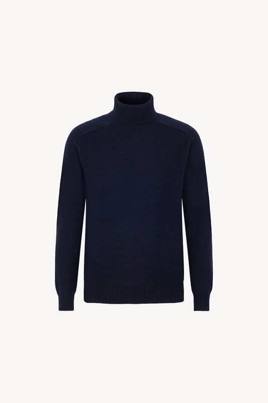 Dolcevita 4 Fili in Puro Cashmere Navy