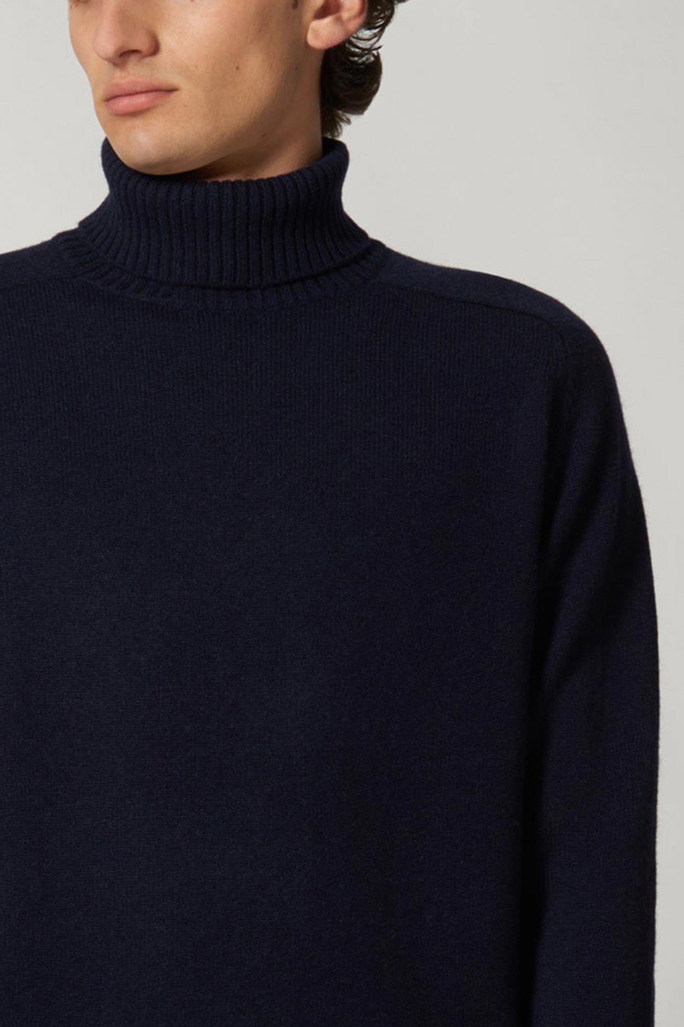 Dolcevita 4 Fili in Puro Cashmere Navy