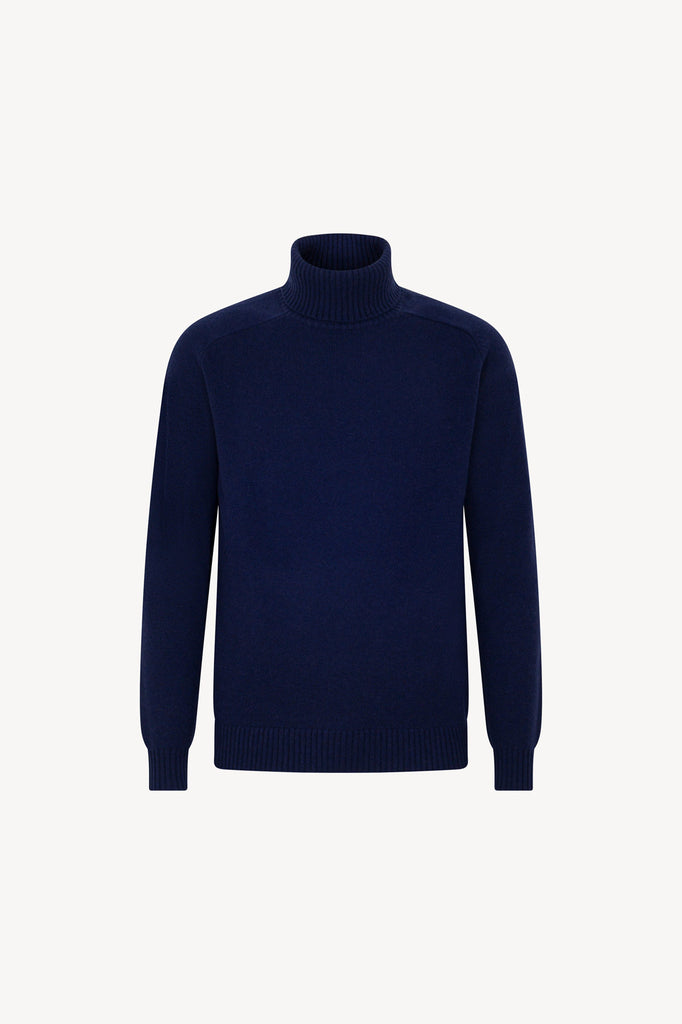 Dolcevita 4 Fili in Puro Cashmere Ink Blue