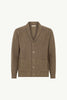 Cardigan Collo a Scialle a Costa Inglese in Puro Cashmere Dune