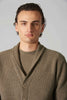 Cardigan Collo a Scialle a Costa Inglese in Puro Cashmere Dune