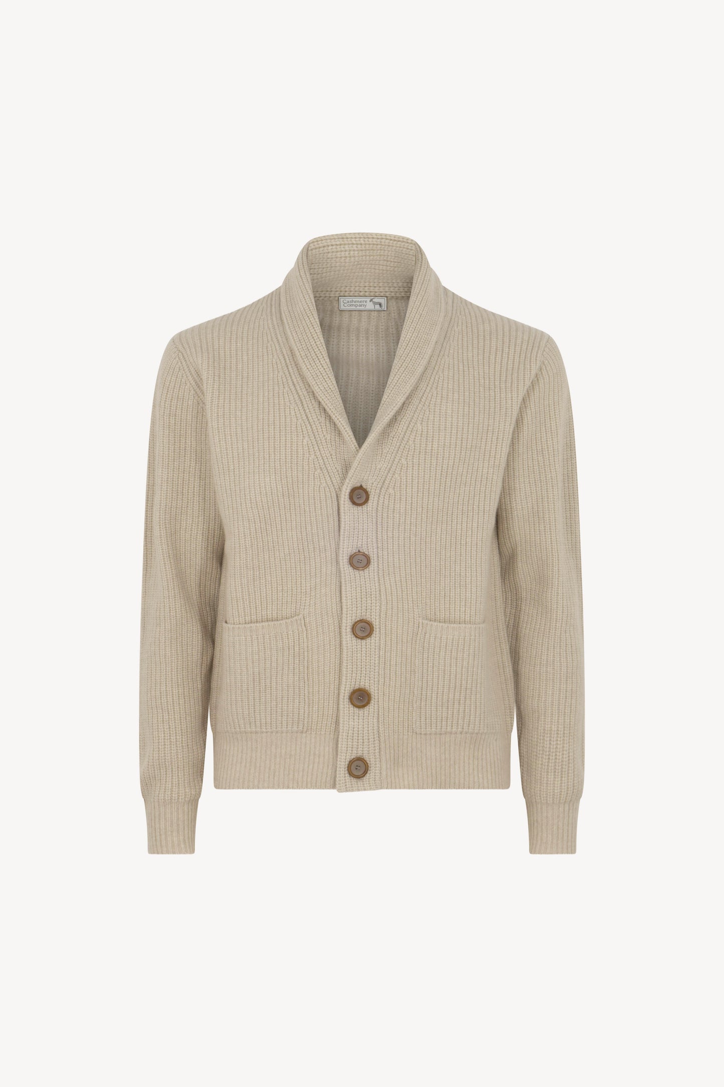 Cardigan Collo Scialle Costa Inglese Puro Cashmere