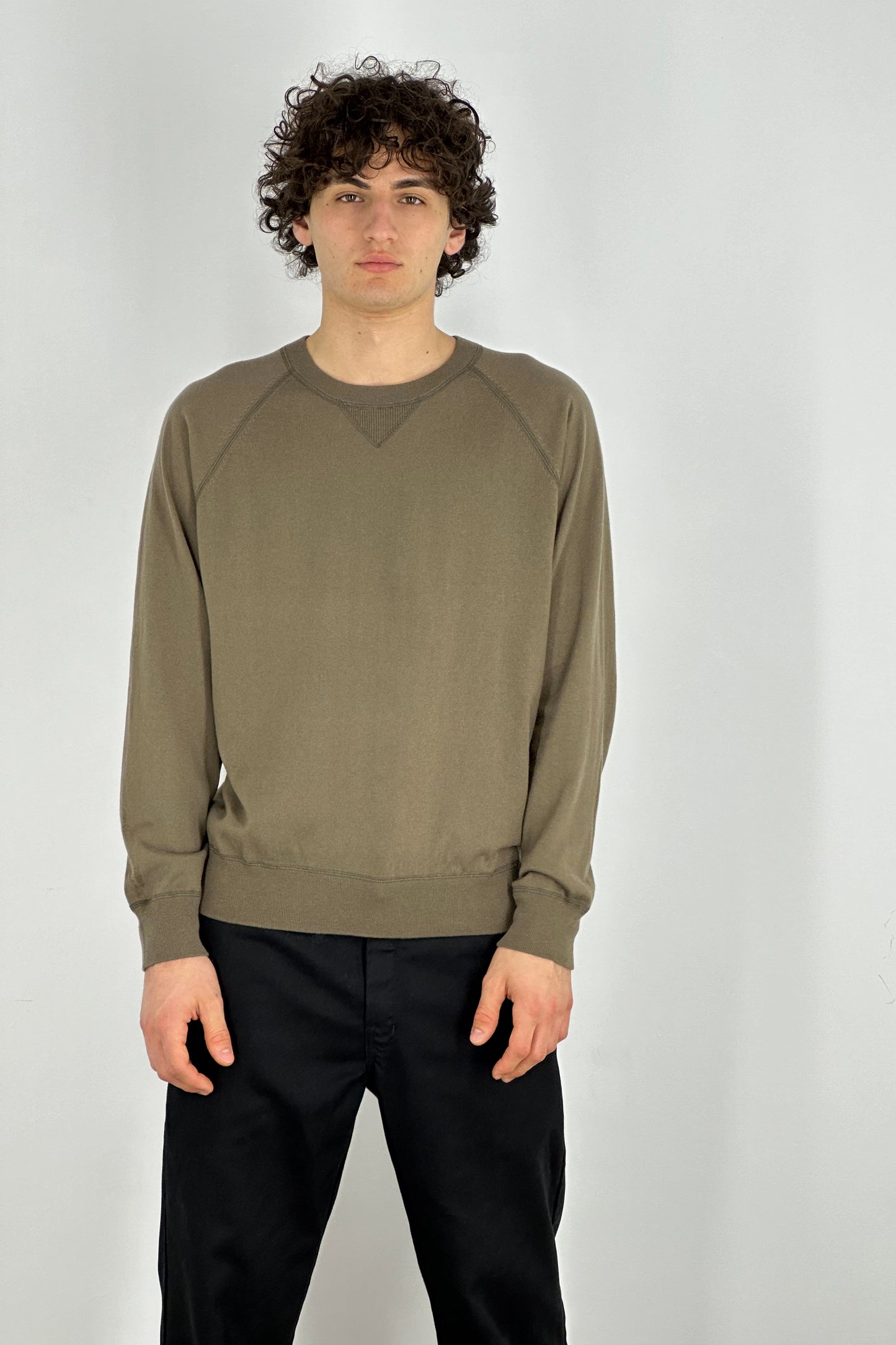 Cotton - Cashmere Crew Neck Sweatshirt
