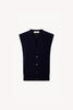 Gilet con Bottoni in Puro Cashmere Navy