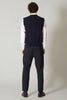 Gilet con Bottoni in Puro Cashmere Navy