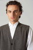 Gilet con Bottoni in Puro Cashmere Flanella