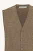 Gilet con Bottoni in Puro Cashmere Dune
