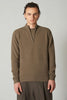 Lupetto Mezza Zip a Costa Inglese in Puro Cashmere Loden
