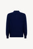 Lupetto Mezza Zip a Costa Inglese in Puro Cashmere Ink Blue