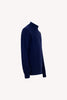 Lupetto Mezza Zip a Costa Inglese in Puro Cashmere Ink Blue