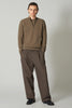 Lupetto Mezza Zip a Costa Inglese in Puro Cashmere Dune