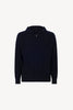 Felpa Uomo con Cappuccio in Puro Cashmere Navy