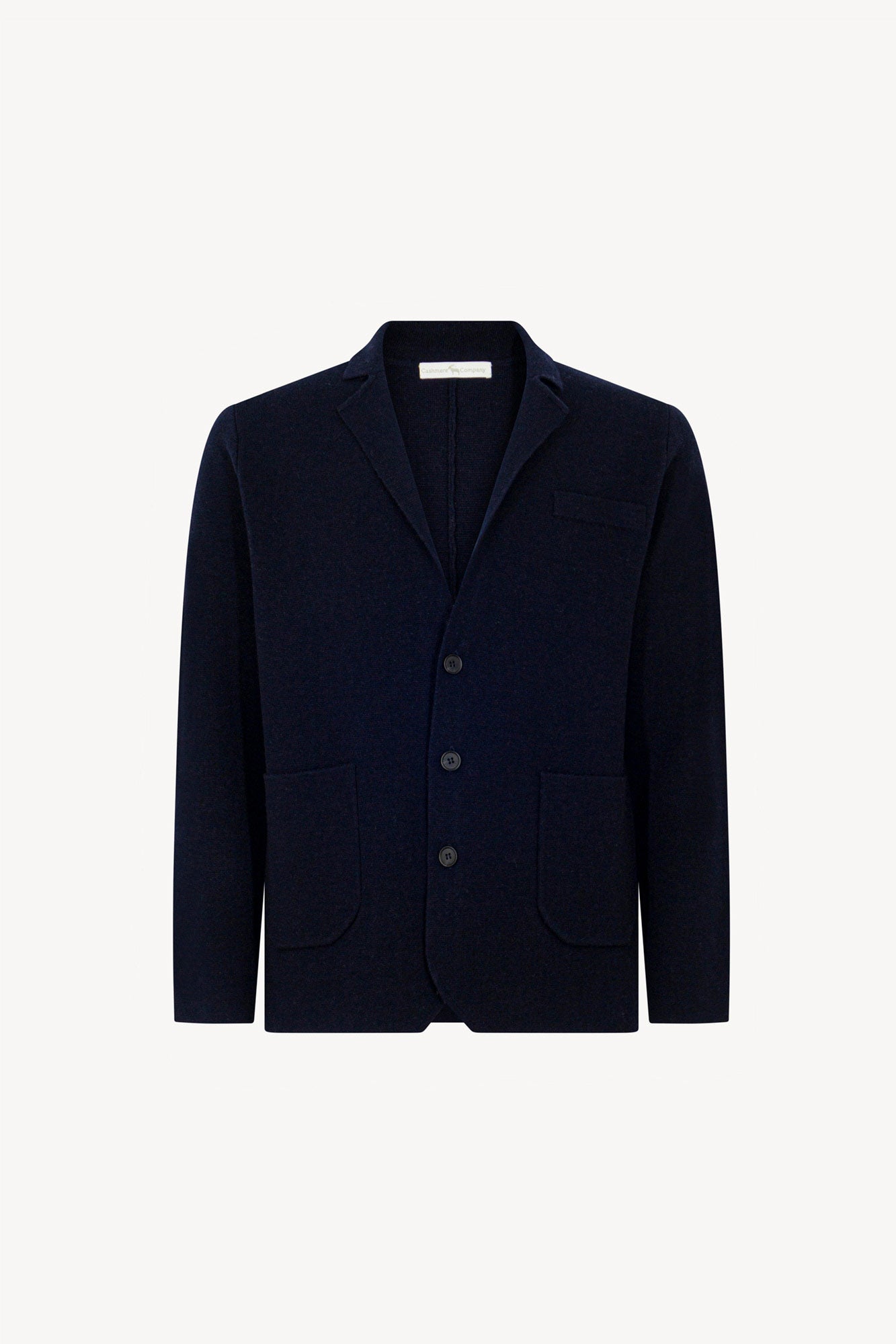 Blazer in Maglia Stoffa in Puro Cashmere Navy