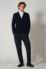 Blazer in Maglia Stoffa in Puro Cashmere Navy
