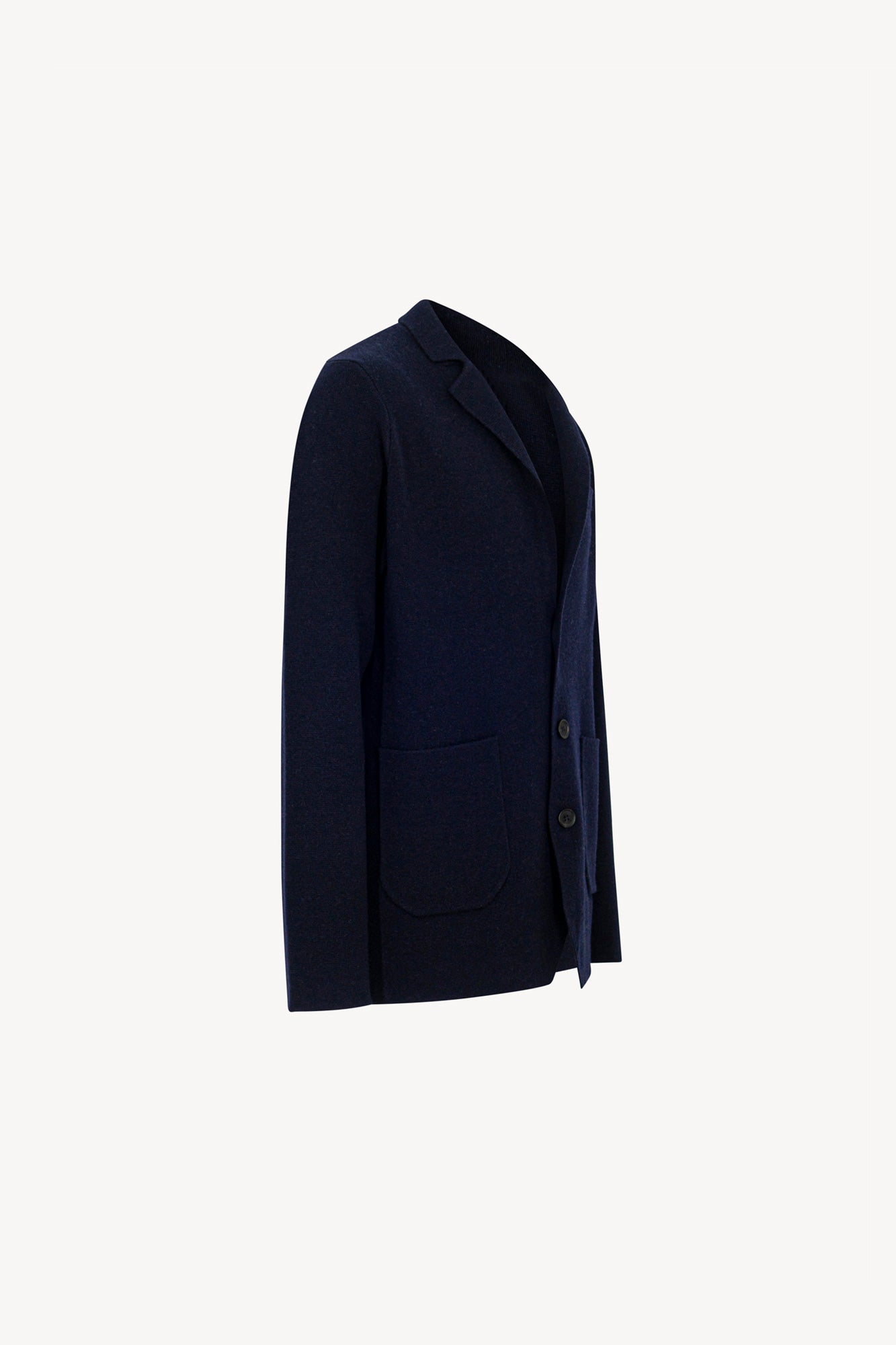 Blazer in Maglia Stoffa in Puro Cashmere Navy