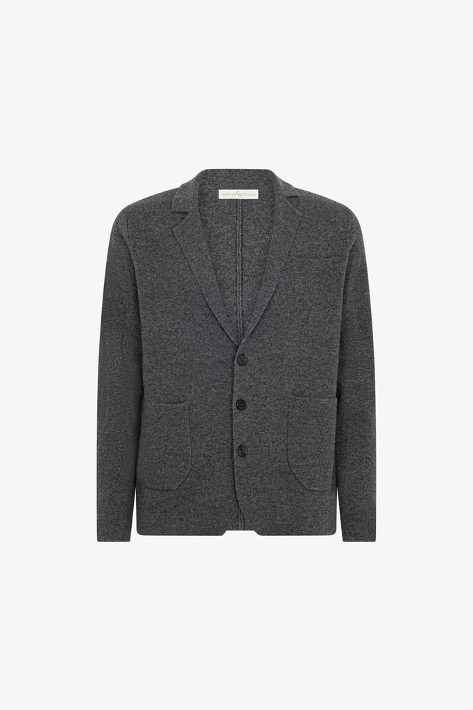 Blazer in Maglia Stoffa in Puro Cashmere Flanella
