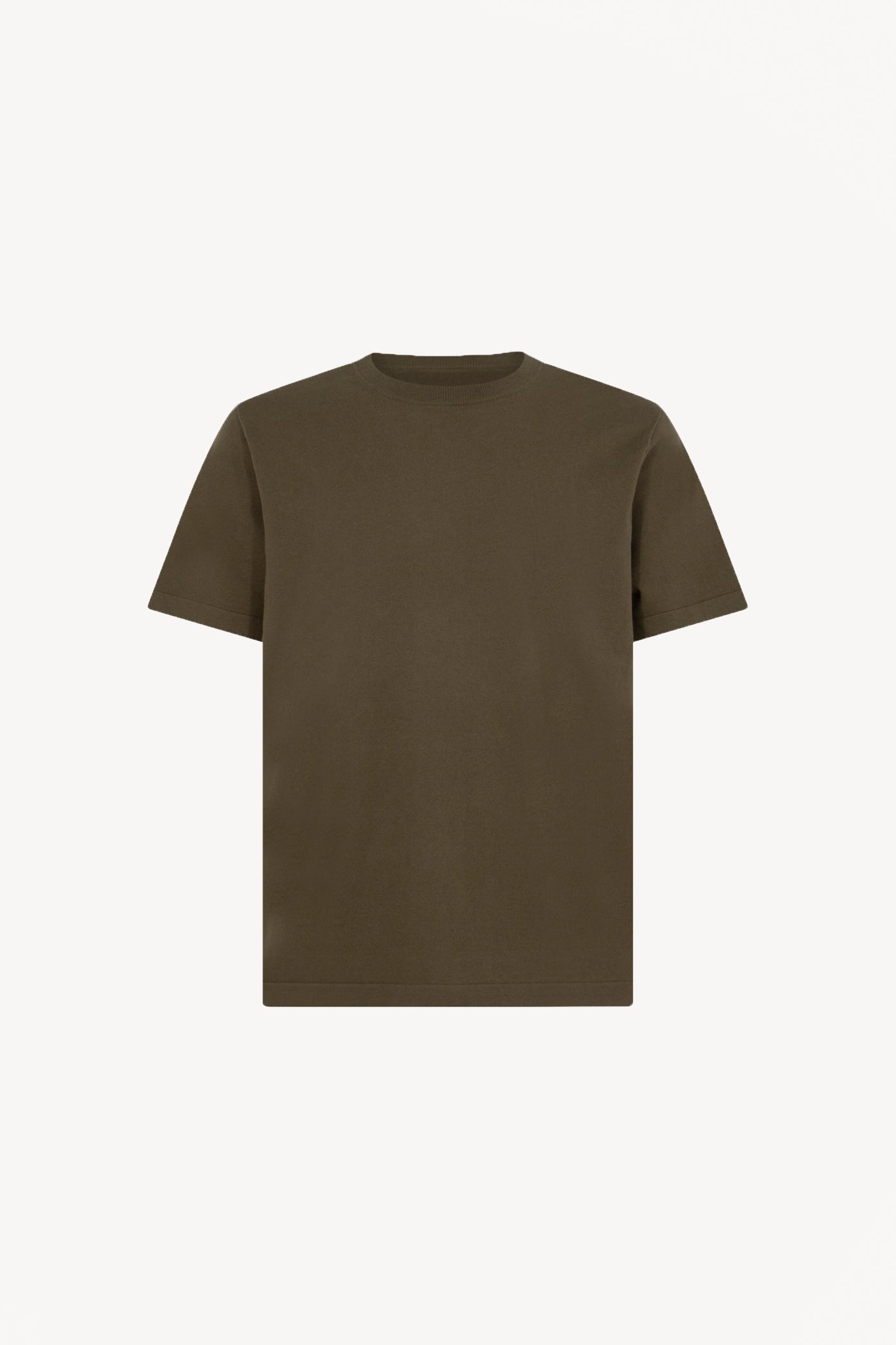Cotton - Cashmere Crew Neck Half Sleeve