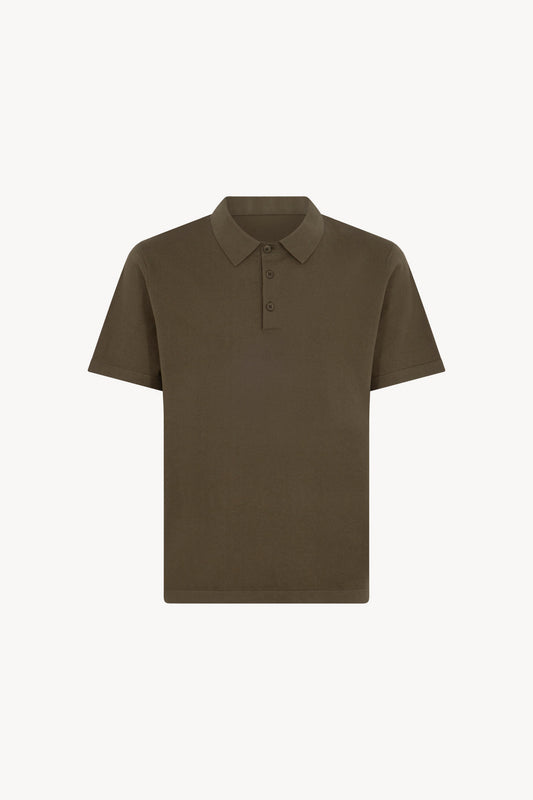 Cotton - Cashmere Half Sleeve Polo Shirt