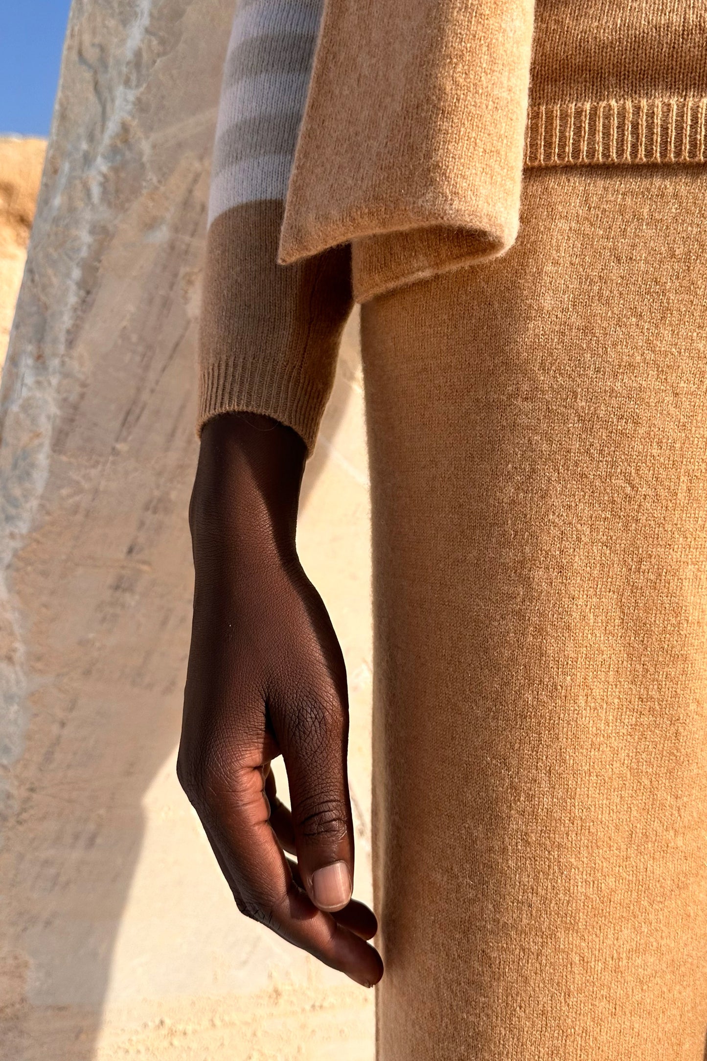 Girocollo Velo Righe Puro Cashmere