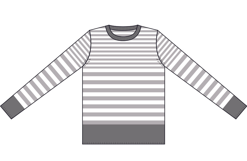 Girocollo Velo Righe Puro Cashmere