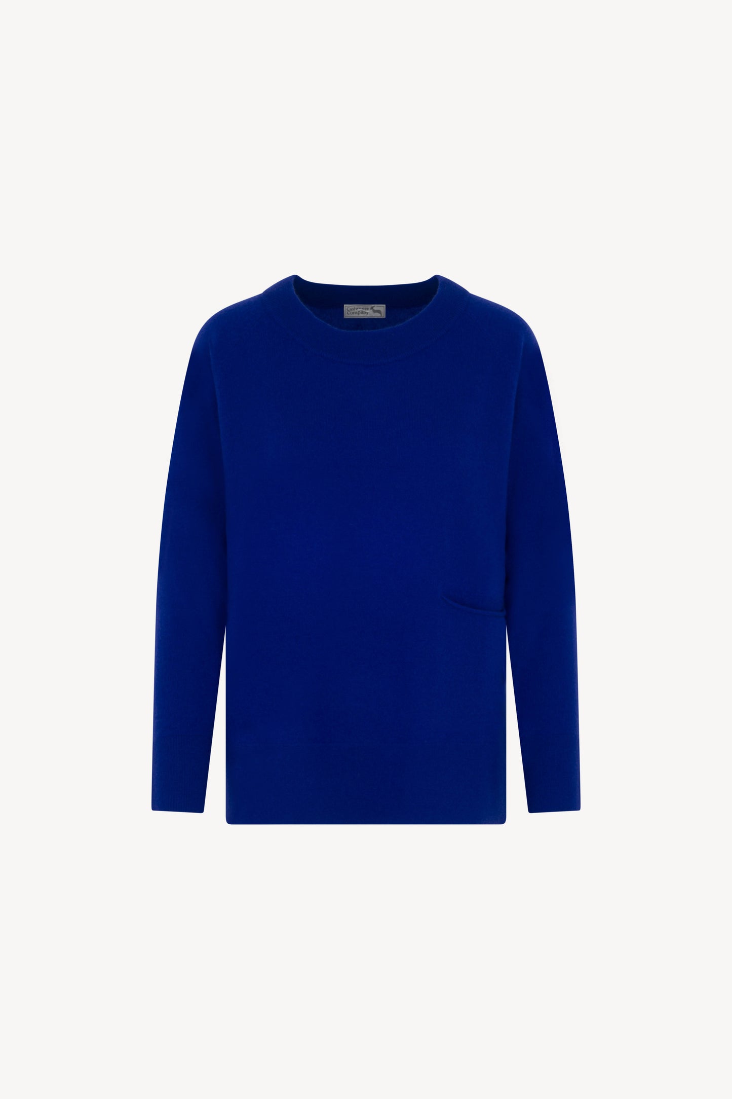 Maglia Raglan con Tasca Tinta Unita Puro Cashmere