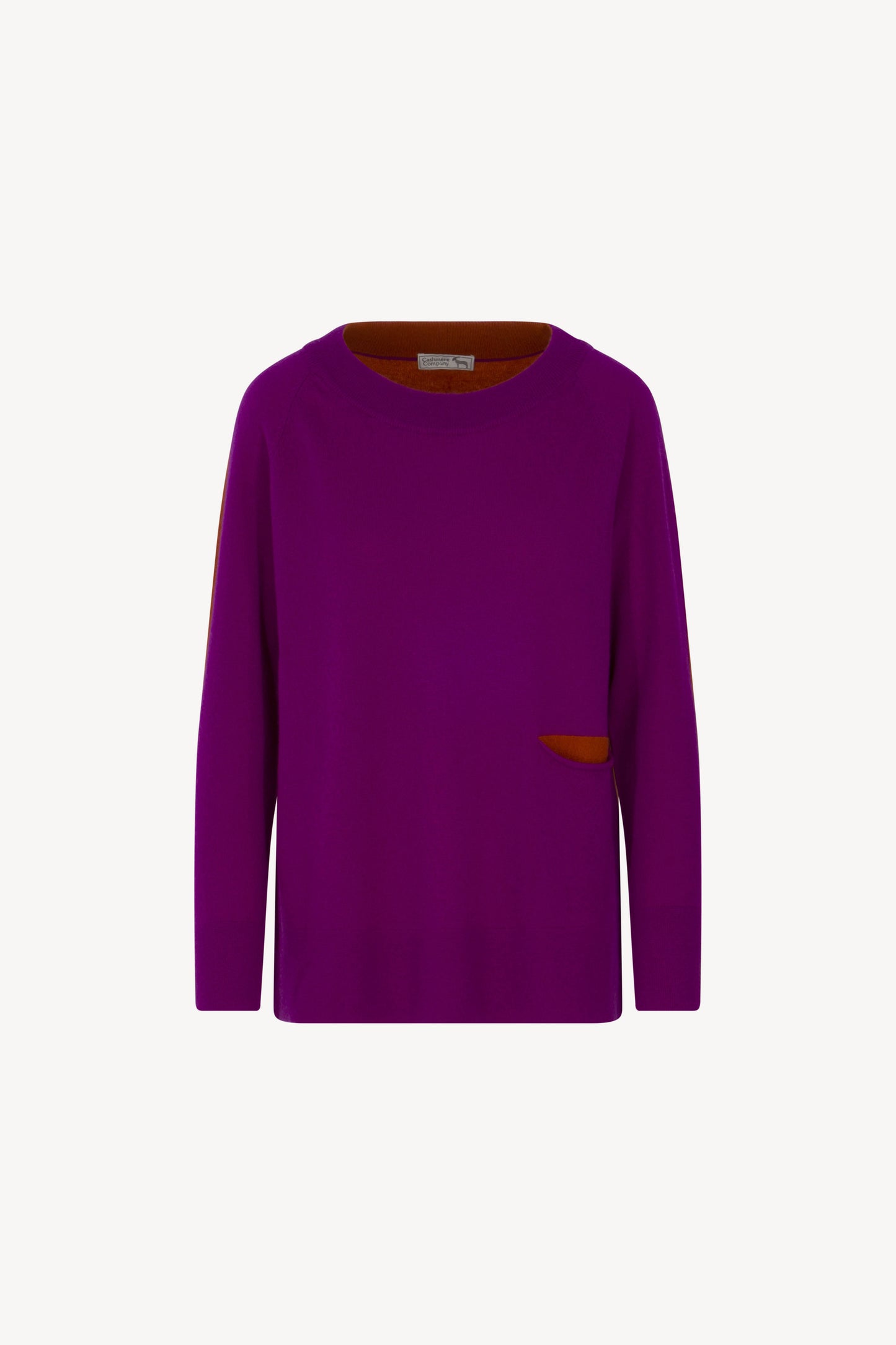 Maglia Raglan con Tasca Puro Cashmere