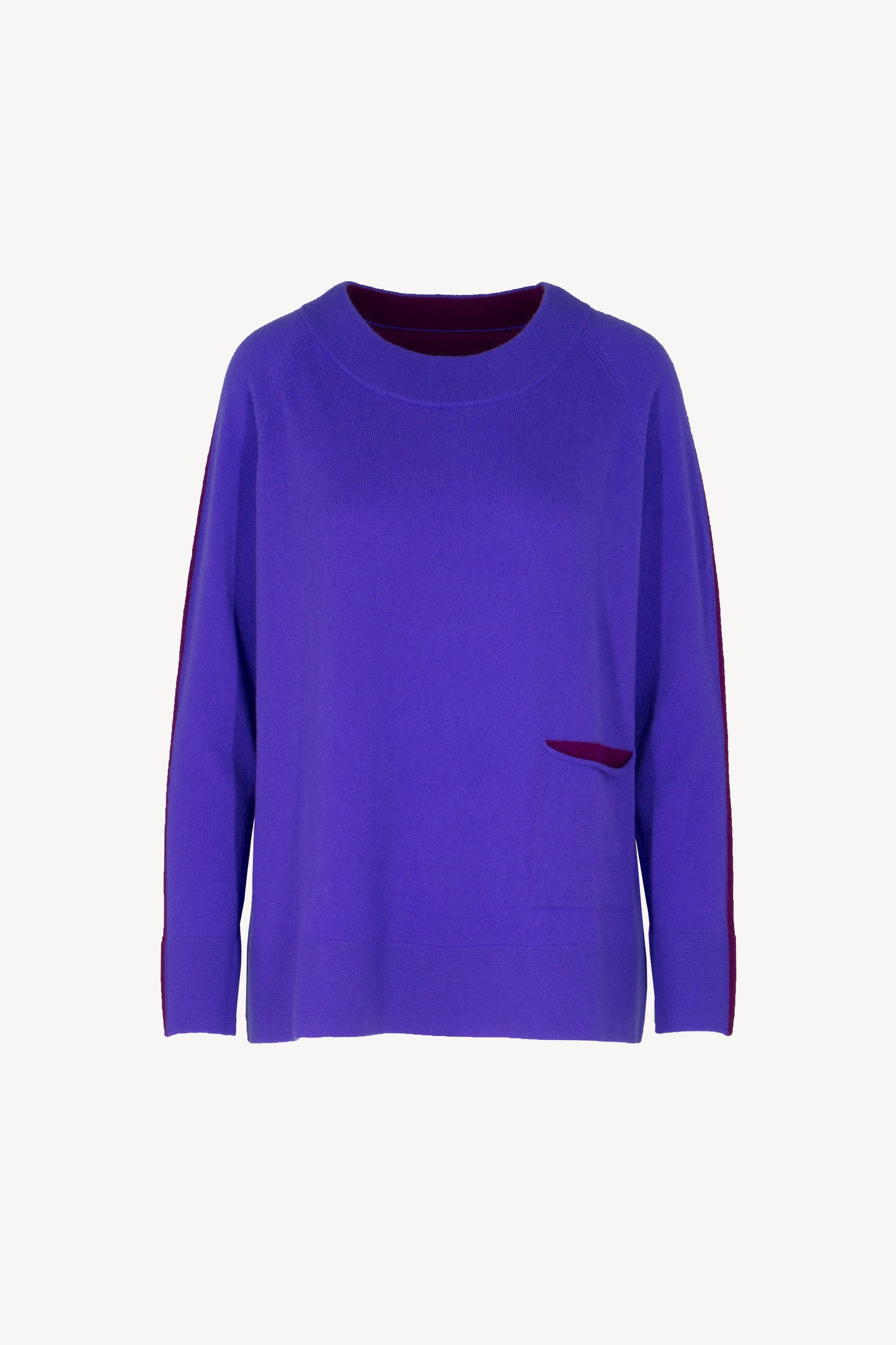 Maglia Raglan con Tasca Puro Cashmere