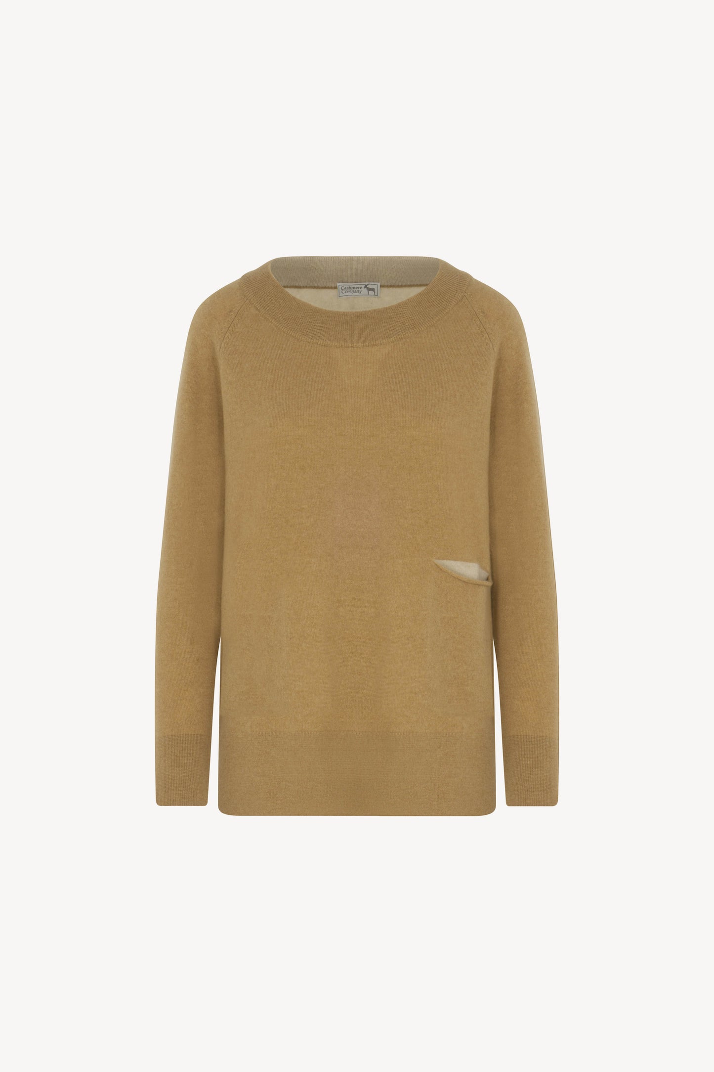 Maglia Raglan con Tasca Puro Cashmere