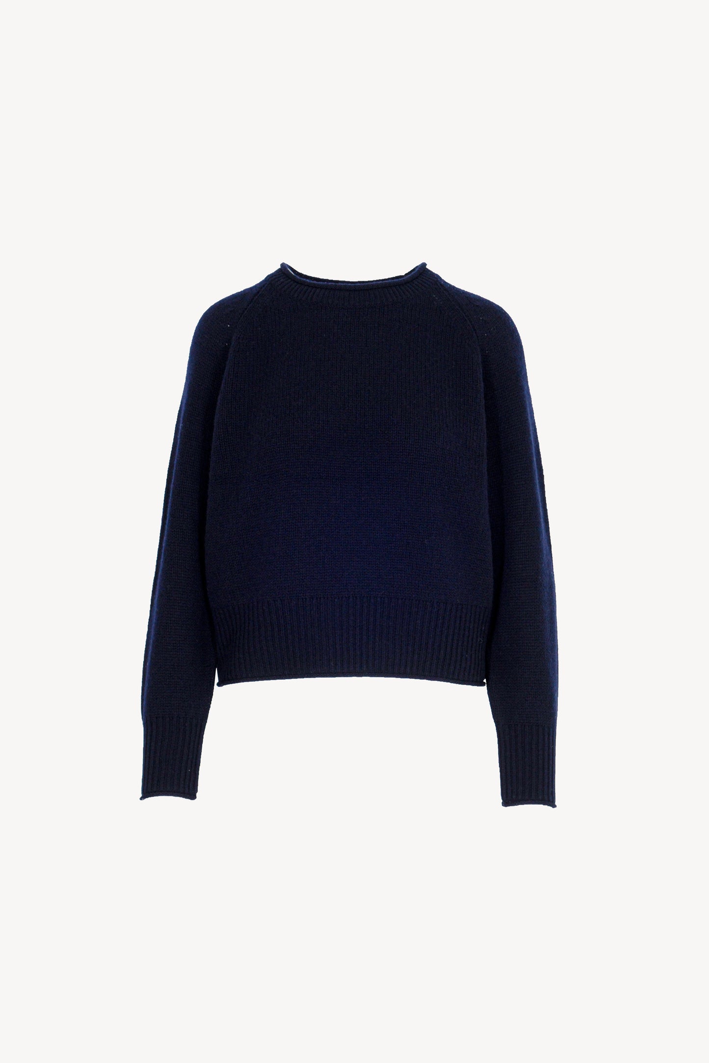 Maglia Girocollo Cropped Puro Cashmere