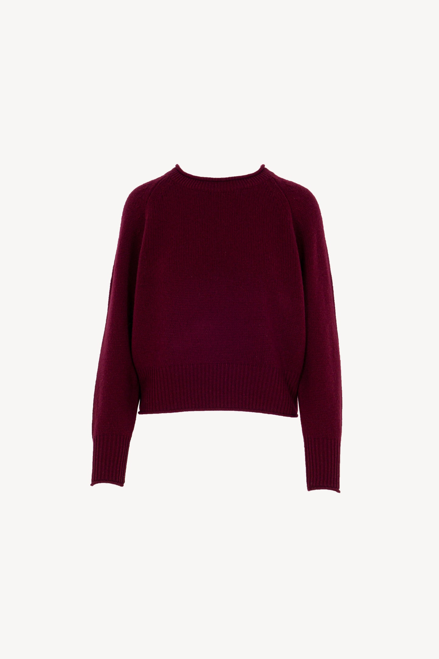 Maglia Girocollo Cropped Puro Cashmere