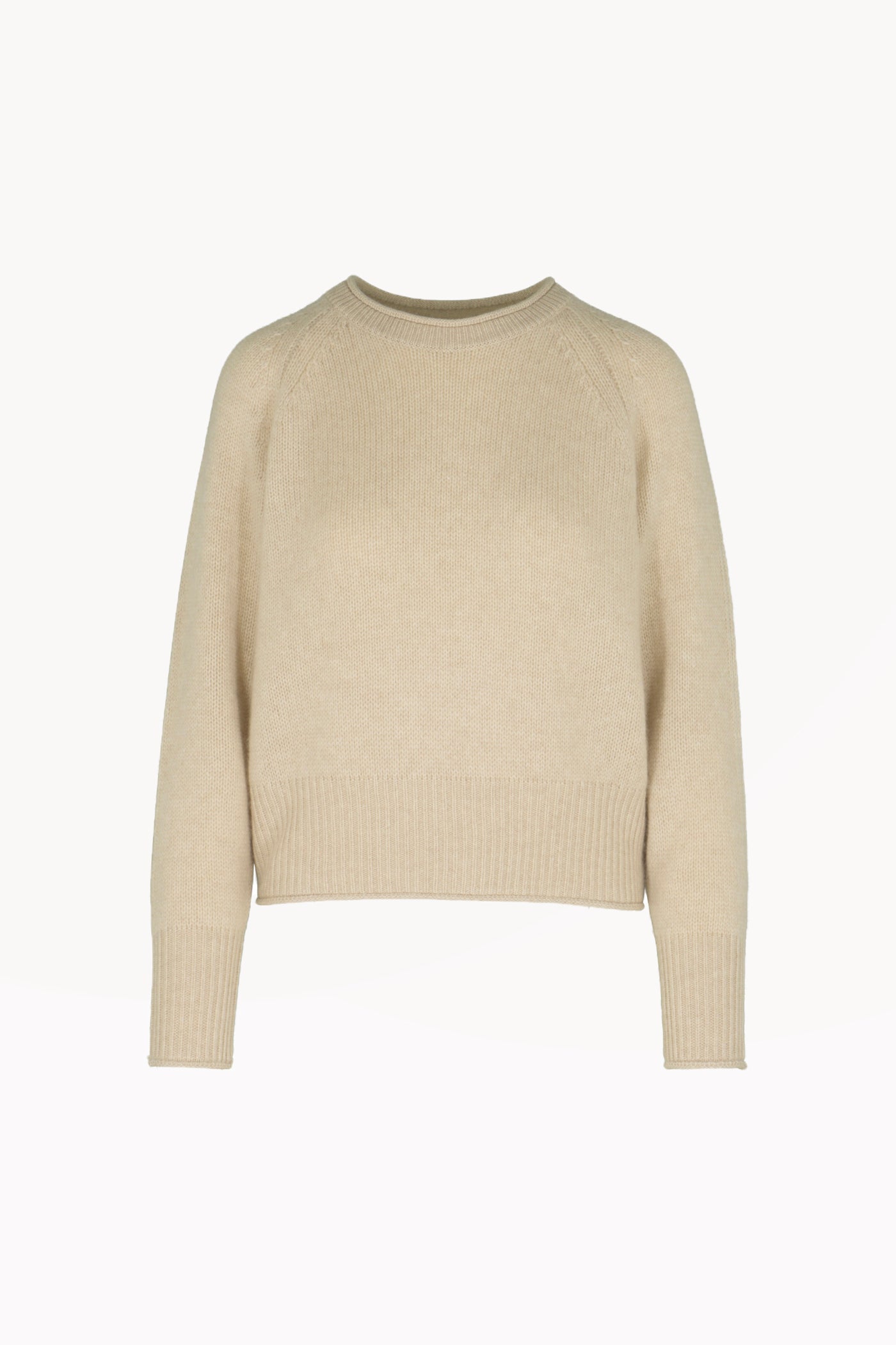 Maglia Girocollo Cropped Puro Cashmere