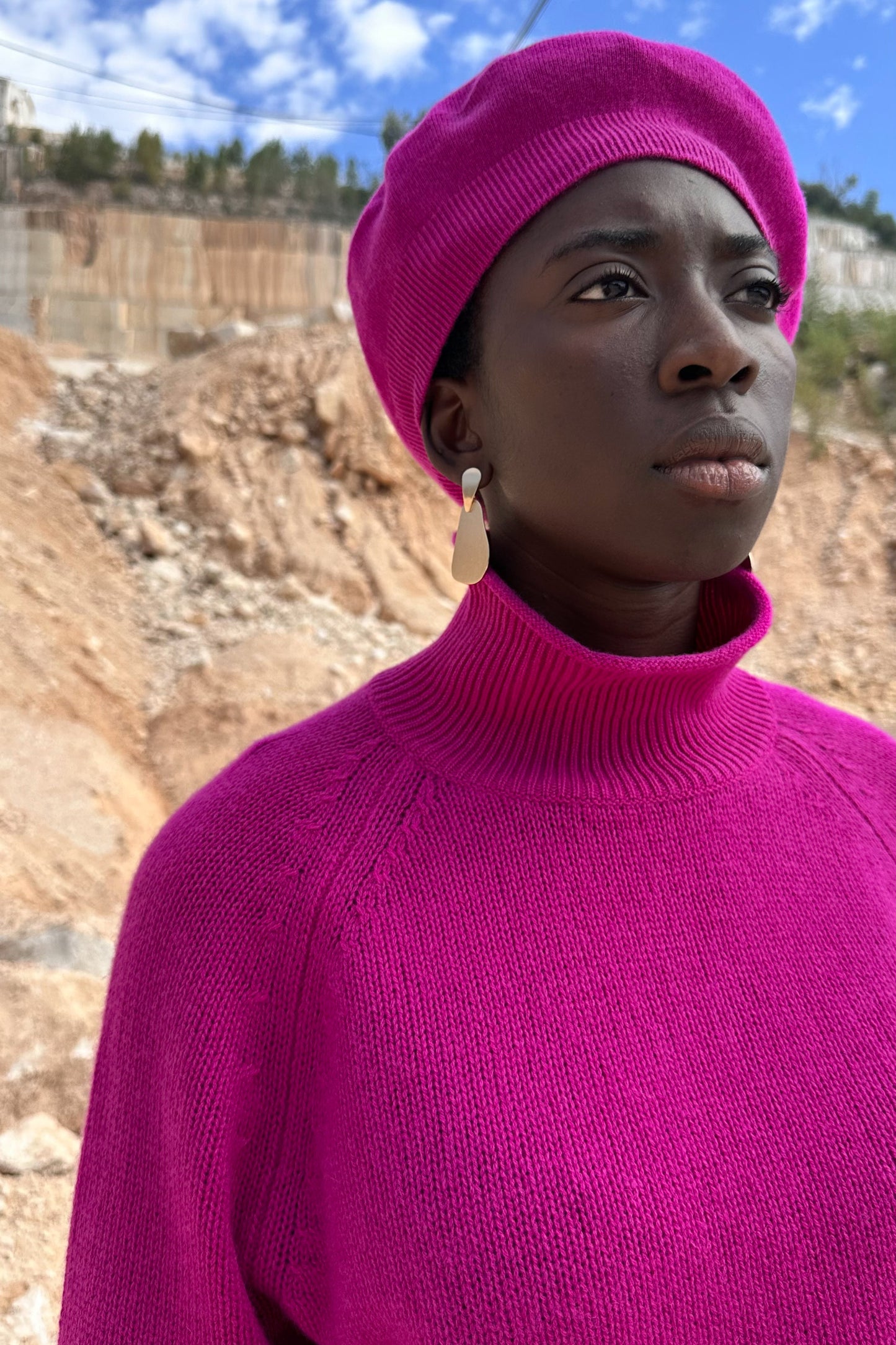 Maglia Dolcevita Cropped Puro Cashmere