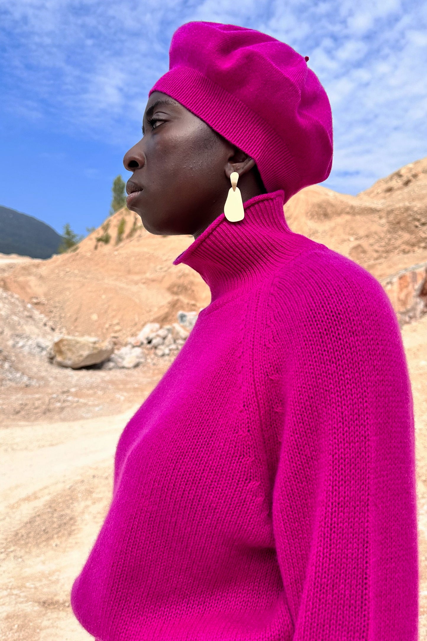 Maglia Dolcevita Cropped Puro Cashmere