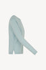 Girocollo in Maglia Rasata in Puro Cashmere Acquamarina