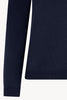 Girocollo in Maglia Rasata in Puro Cashmere Notte