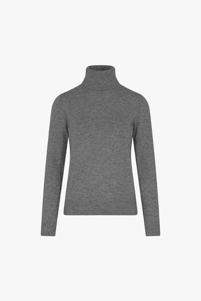 Dolcevita in Maglia Rasata in Puro Cashmere Derby
