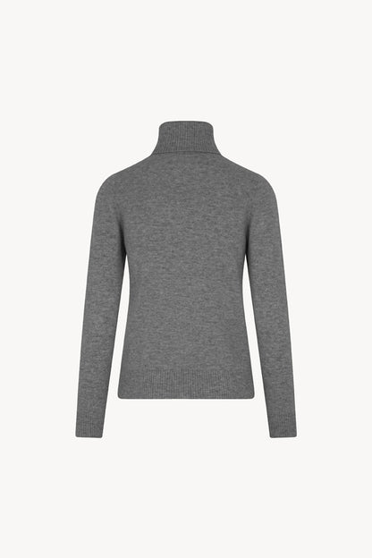 Dolcevita in Maglia Rasata in Puro Cashmere Derby