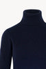 Dolcevita in Maglia Rasata in Puro Cashmere Notte