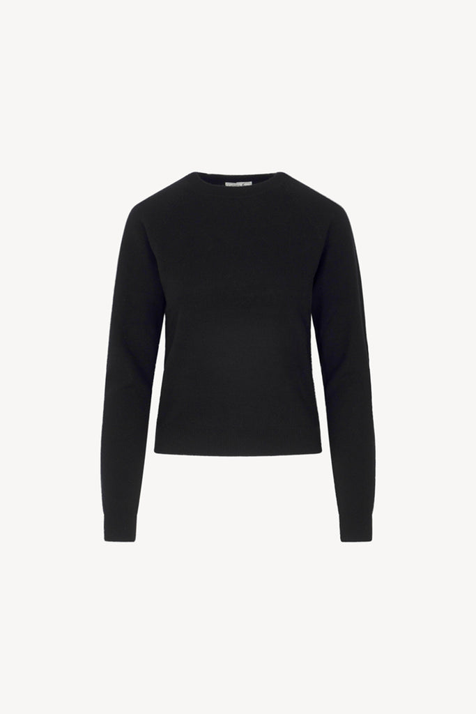 Girocollo Manica Raglan in Puro Cashmere Nero