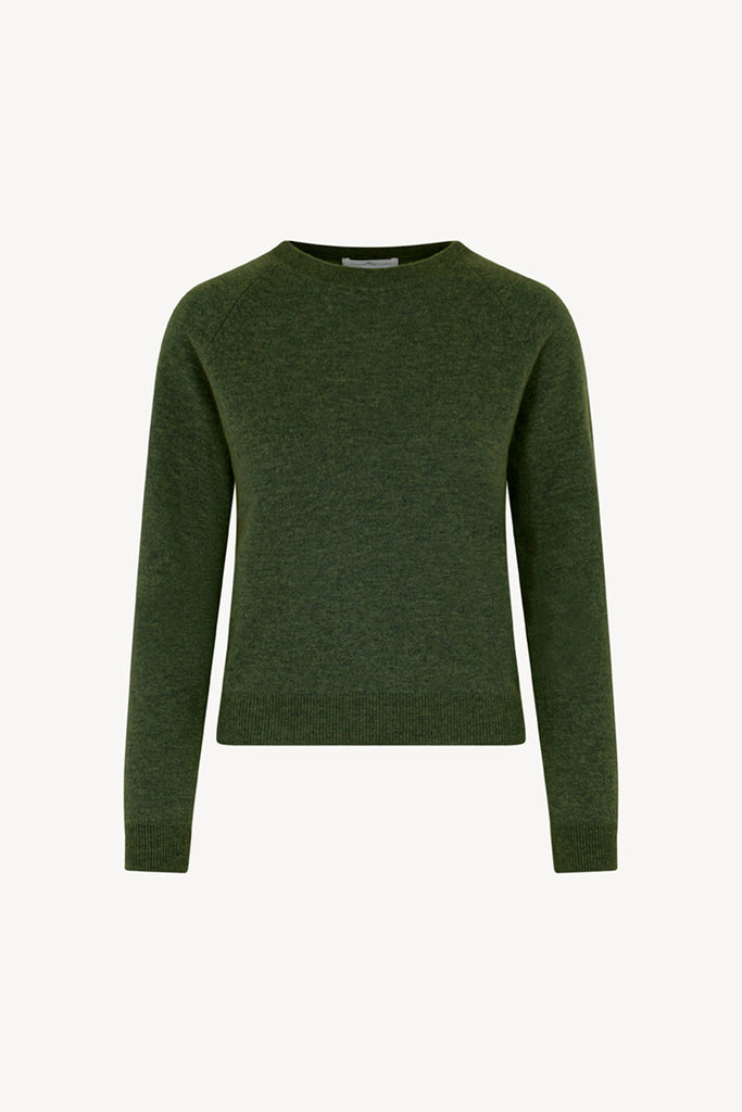 Girocollo Manica Raglan in Puro Cashmere Loden