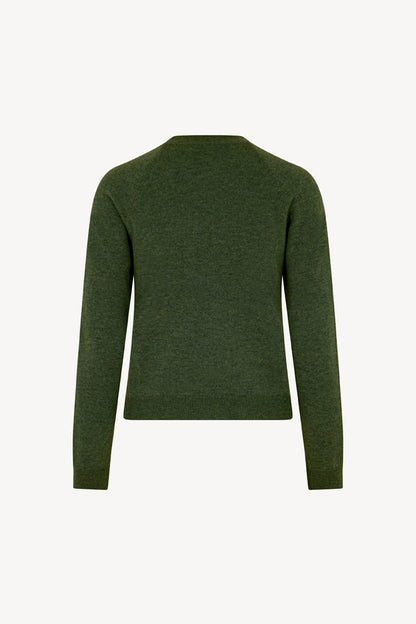 Girocollo Manica Raglan in Puro Cashmere Loden