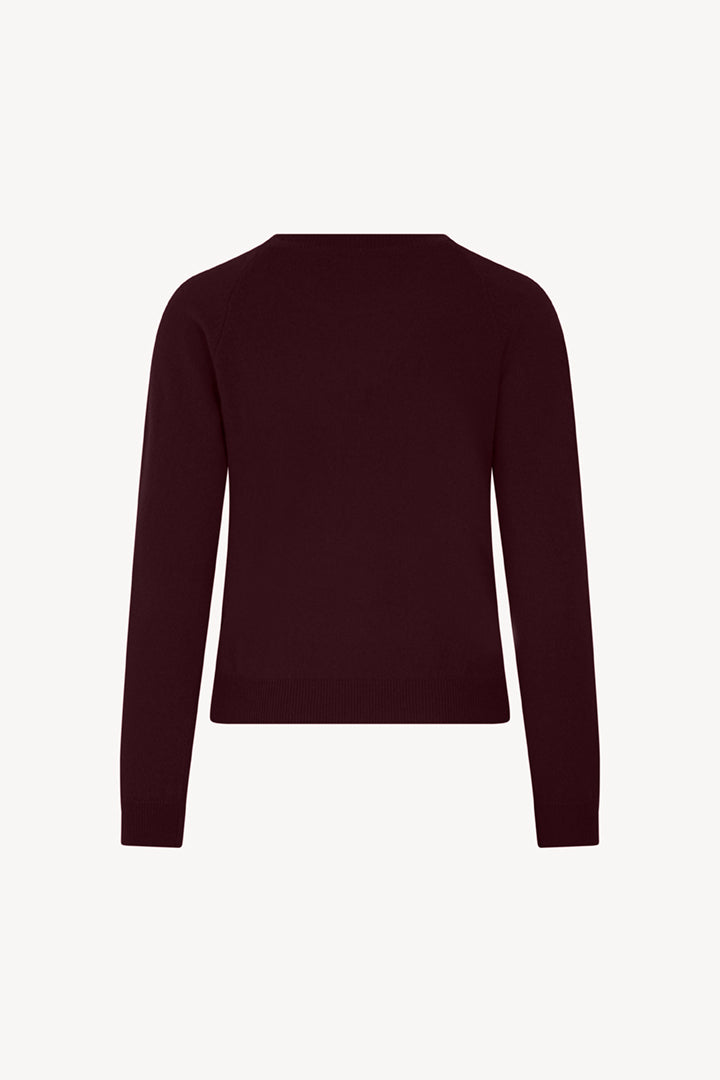 Girocollo Manica Raglan in Puro Cashmere Acero