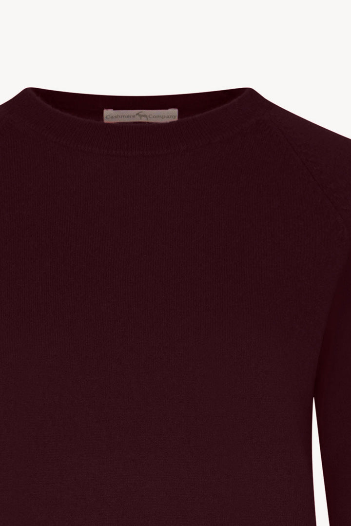 Girocollo Manica Raglan in Puro Cashmere Acero