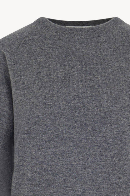 Girocollo Manica Raglan in Puro Cashmere Derby