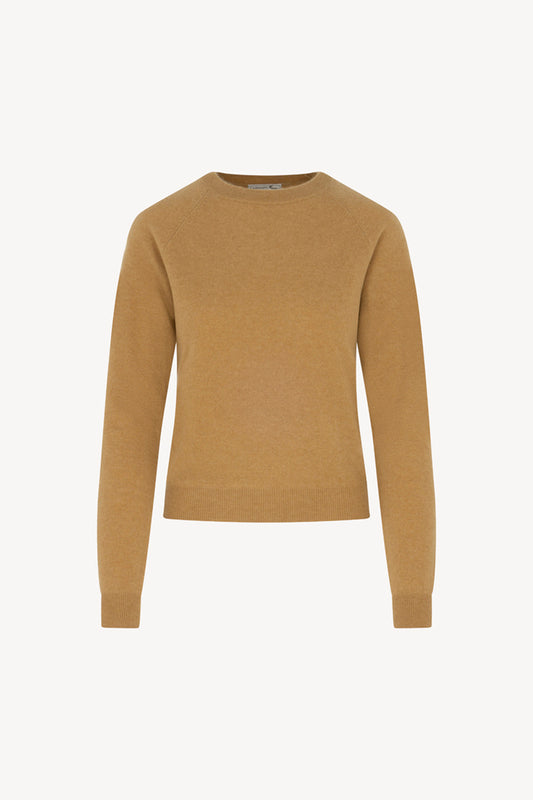 Girocollo Manica Raglan in Puro Cashmere Cammello