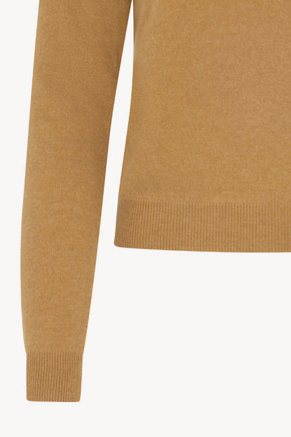 Girocollo Manica Raglan in Puro Cashmere Cammello